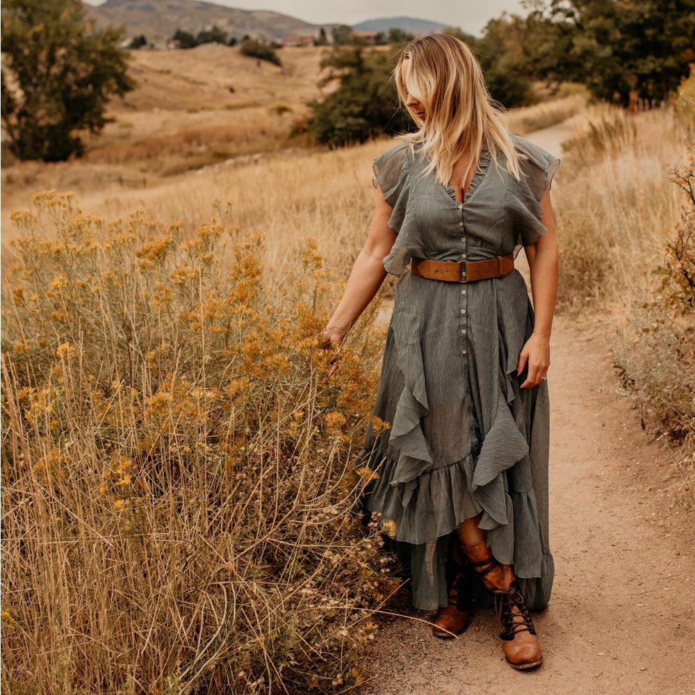 Joyfolie Cass dress in Island Sage, size Small